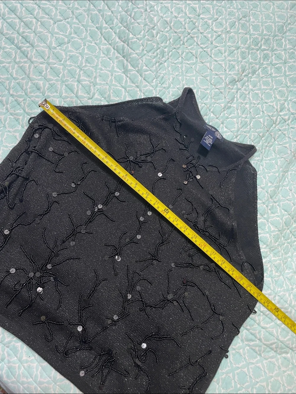 fringe beaded and sequins sparkly top